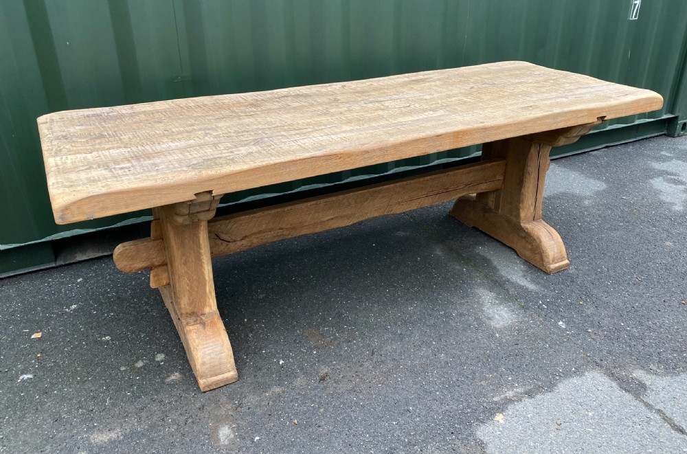 Rustic Oak Farmhouse Dining Table 