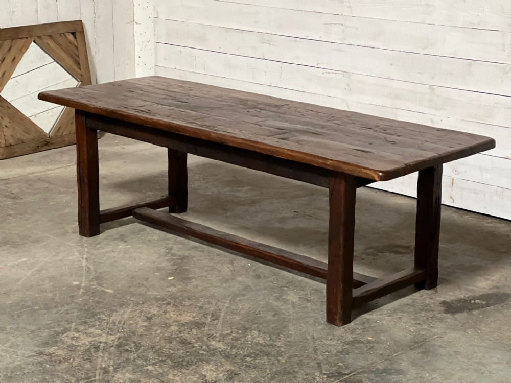 Rustic French Oak Farmhouse Dining Table 