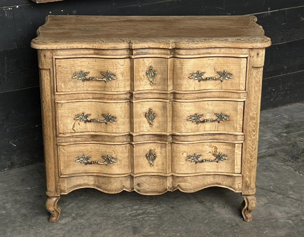 French Oak Serpentine Chest of Drawers