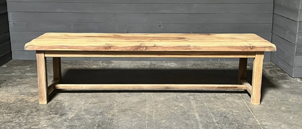 Huge 3 Meter French Bleached Oak Farmhouse Dining Table 