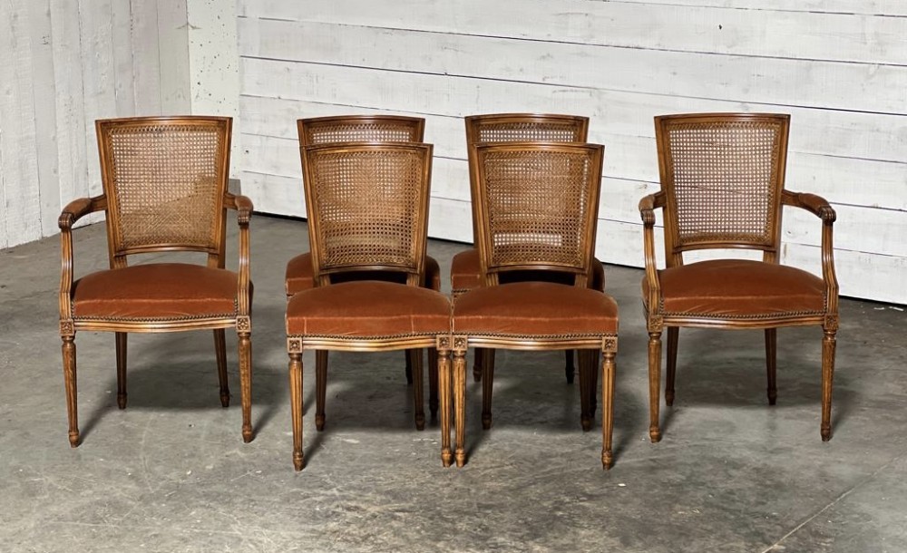 Quality Set 6 French Dining Chairs 