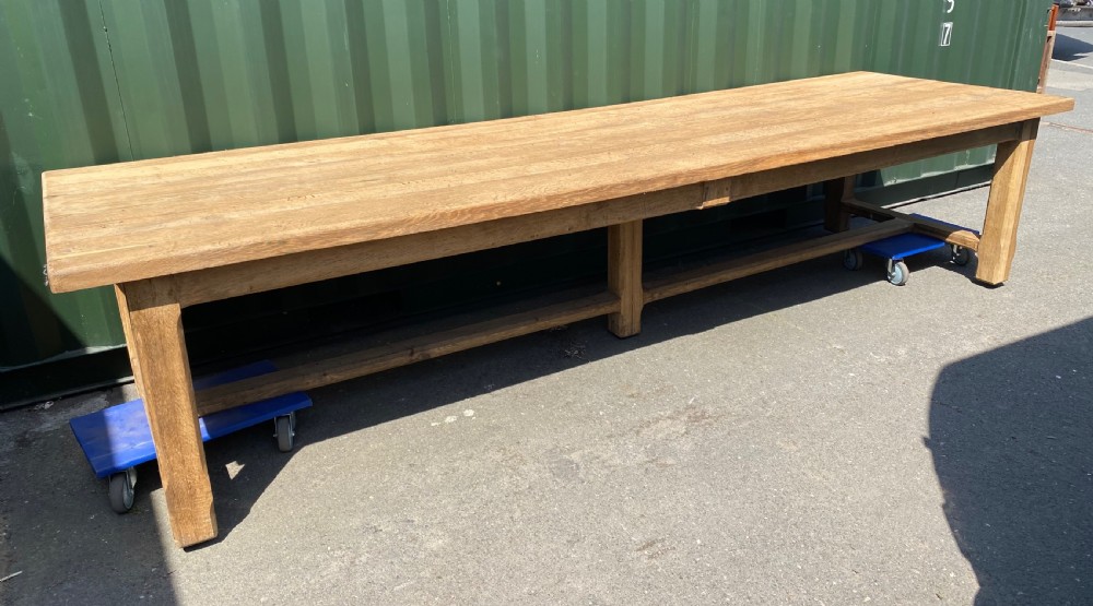 Huge French Oak Farmhouse Dining Table 