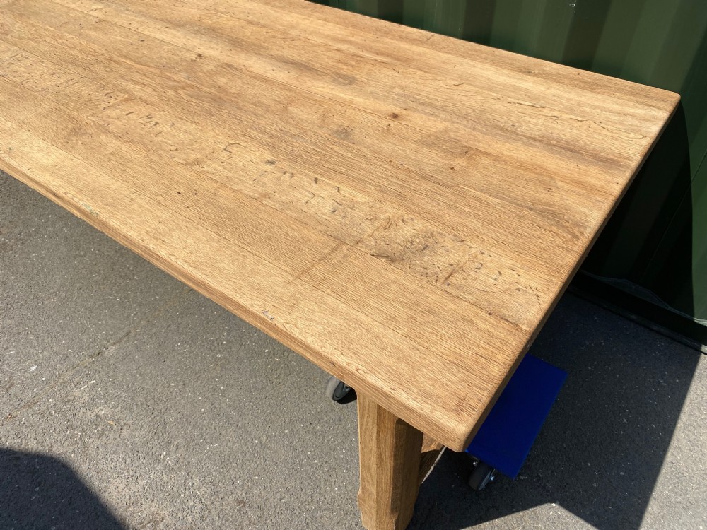 Huge French Oak Farmhouse Dining Table  View III