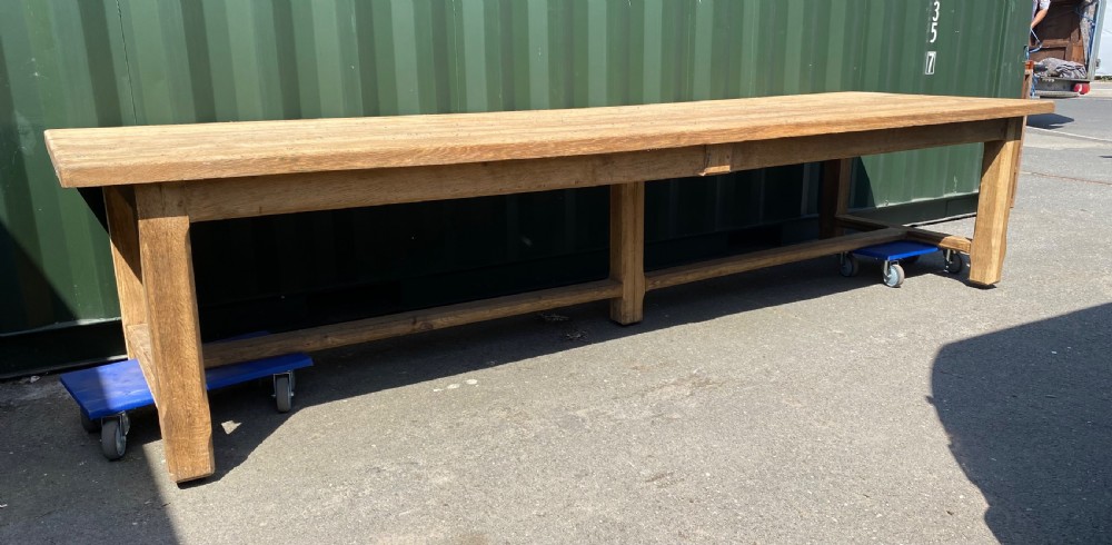 Huge French Oak Farmhouse Dining Table  View IV