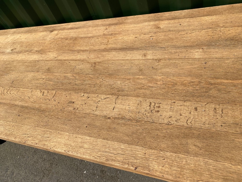 Huge French Oak Farmhouse Dining Table  View V