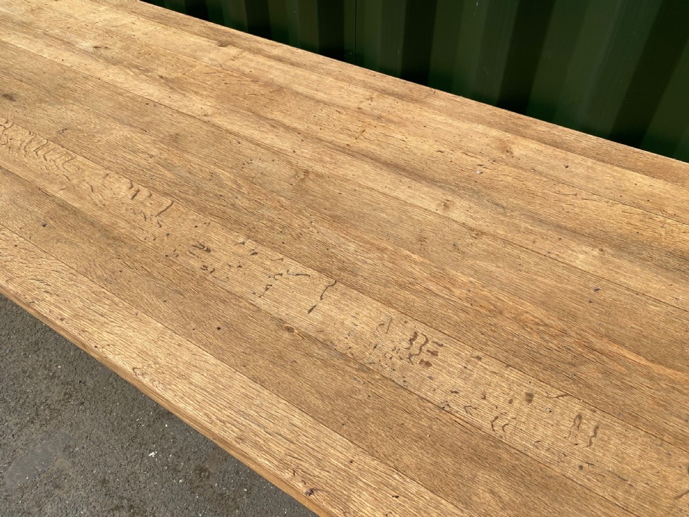 Huge French Oak Farmhouse Dining Table  View VII