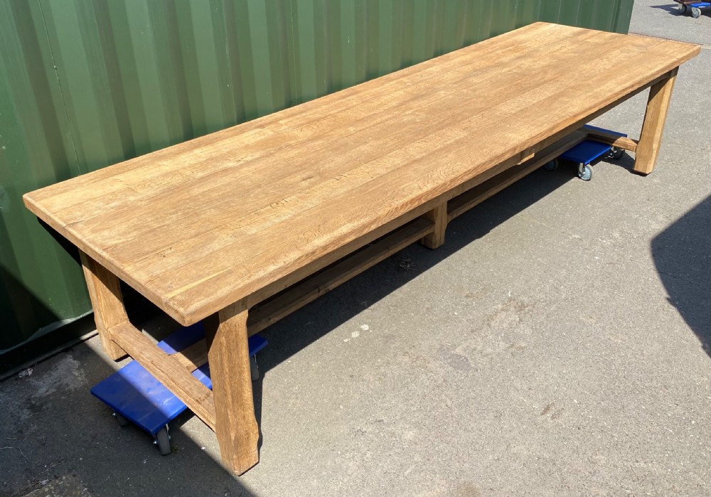 Huge French Oak Farmhouse Dining Table  View IX