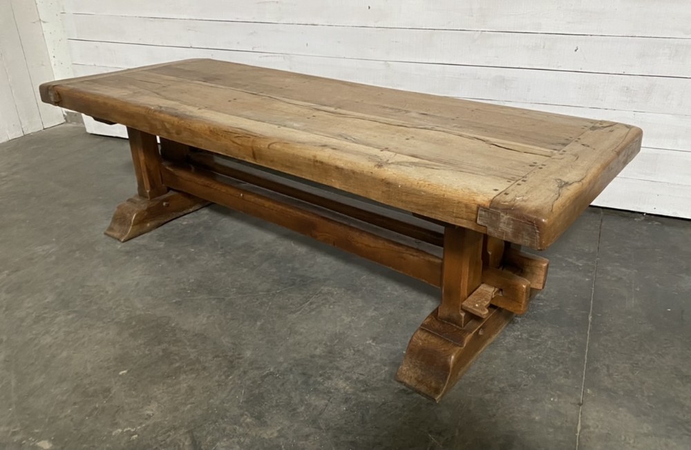 Exceptional Large Oak Farmhouse Dining Table 