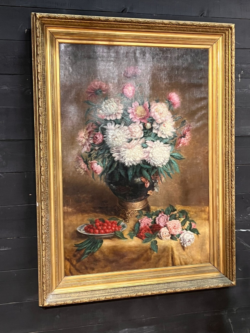 Beautiful Large 19th Century Oil Painting