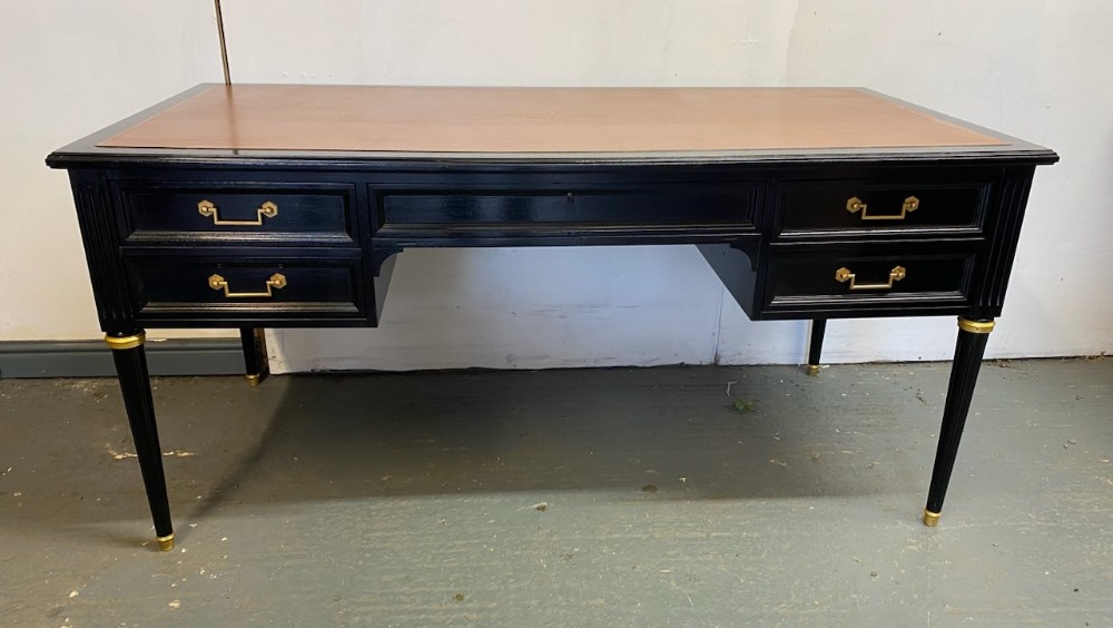 French Louis XVI Ebonised Desk