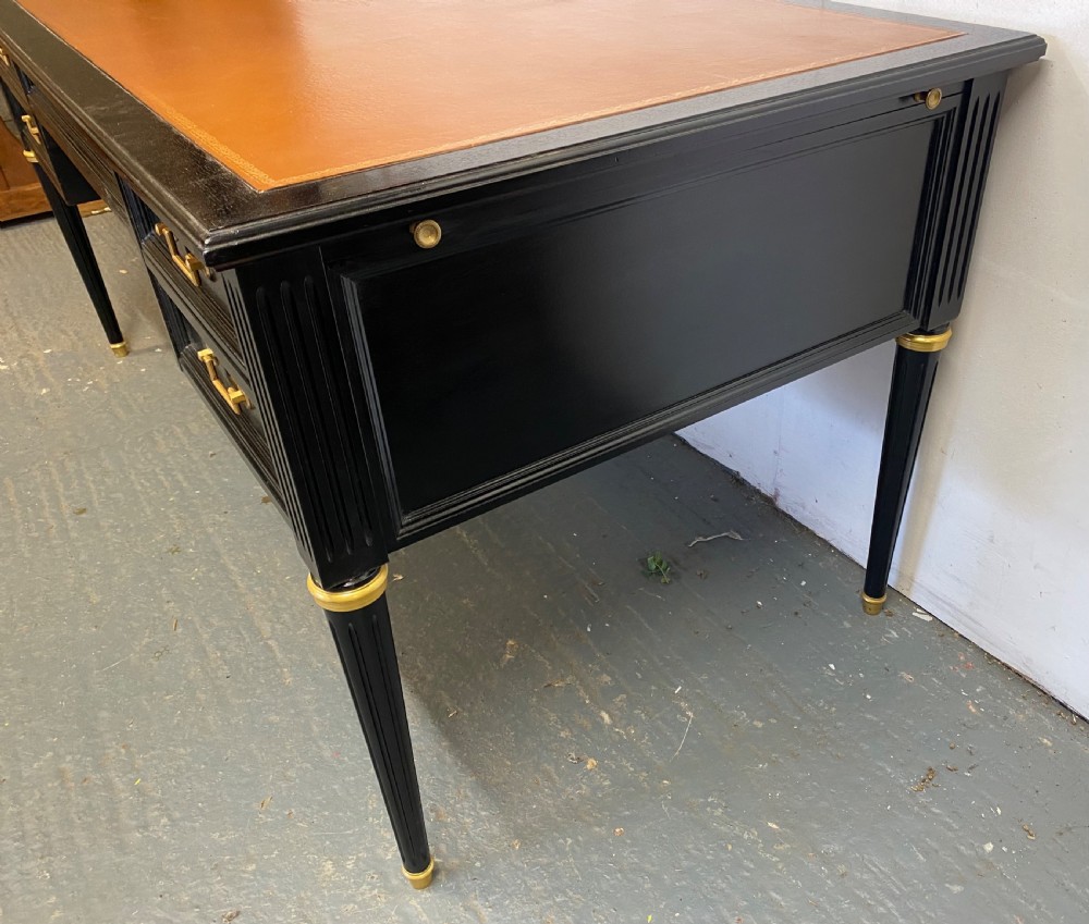 French Louis XVI Ebonised Desk View XIII