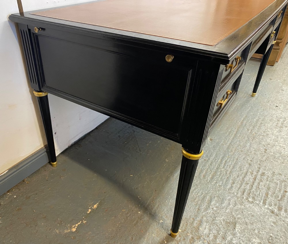 French Louis XVI Ebonised Desk View XIV
