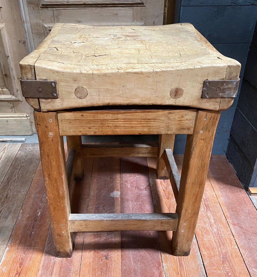 Charming Smaller French Butchers Block