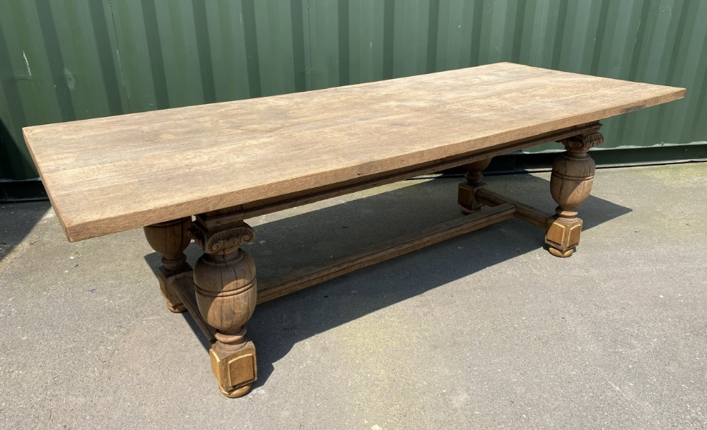 Huge Long & Very Deep Oak Farmhouse Table
