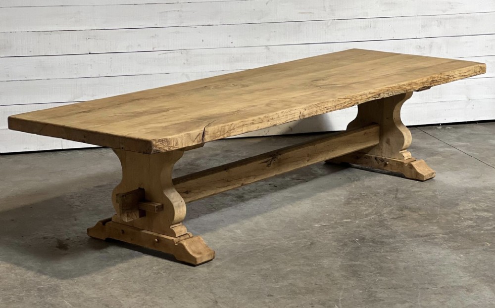 Incredible Enormous French Oak Farmhouse Dining Table 