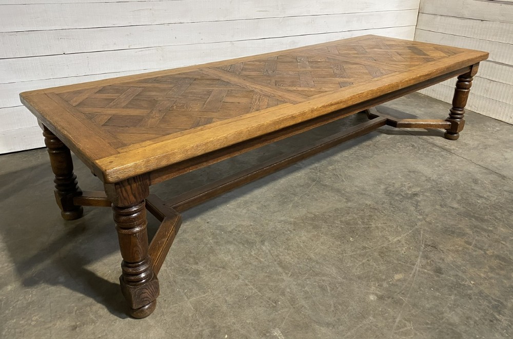 Wonderful Huge French Oak Farmhouse Dining Table 