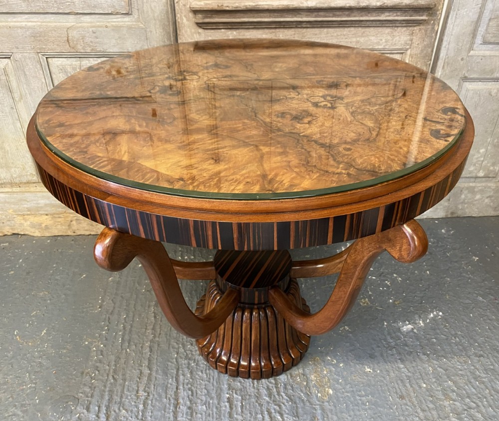 Superb Art Deco Burr Walnut Centre Table