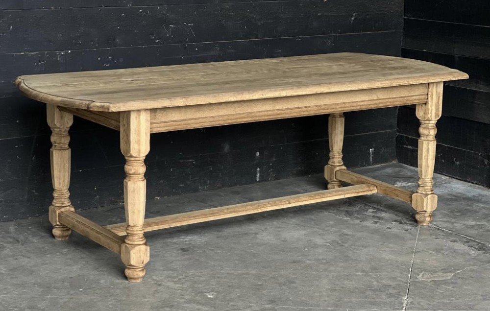 Deeper Bleached Oak Farmhouse Dining Table 