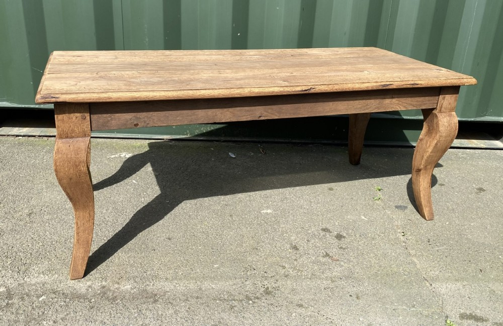 French Bleached Oak Farmhouse Coffee Table