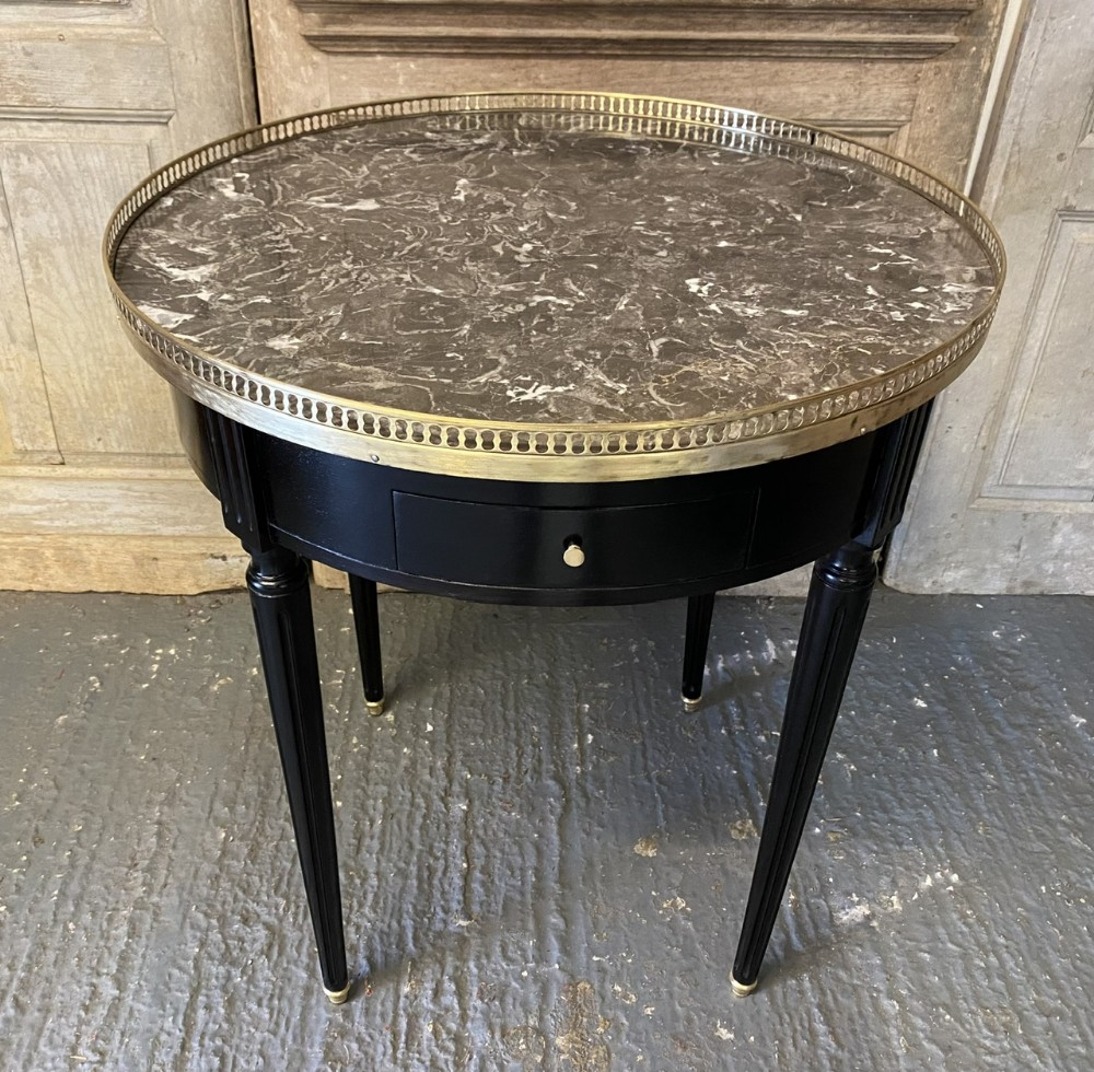 French Louis XVI Ebonised Lamp Table