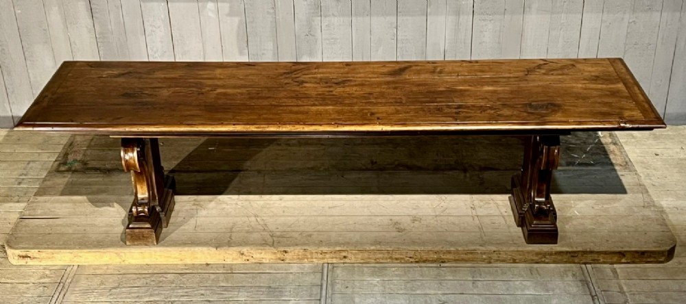 Magnificent Huge French Walnut Dining Table