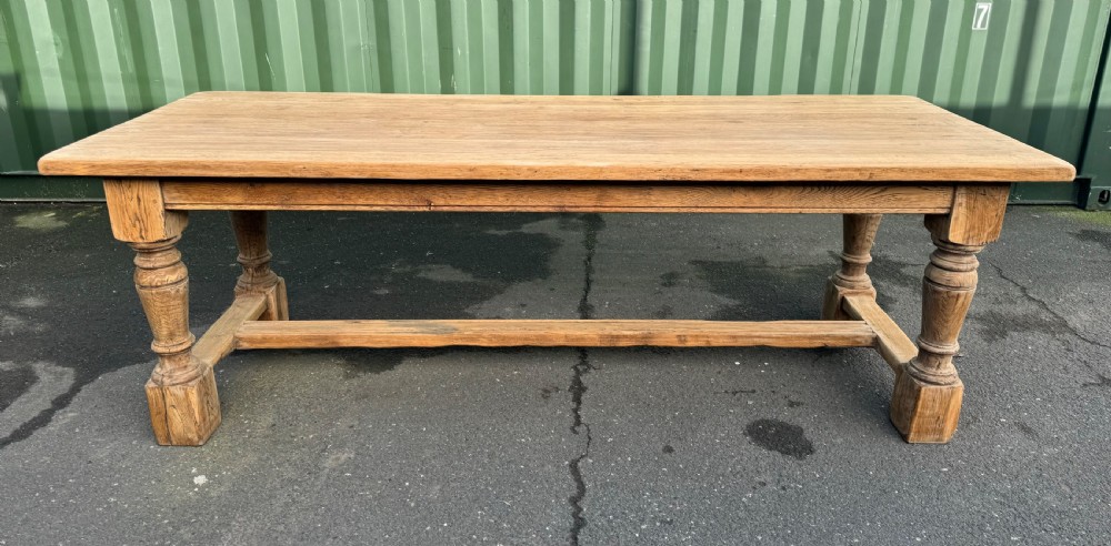 French Bleached Oak Farmhouse Dining Table  View V