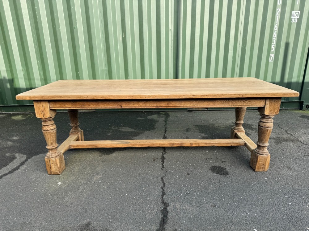 French Bleached Oak Farmhouse Dining Table  View IX