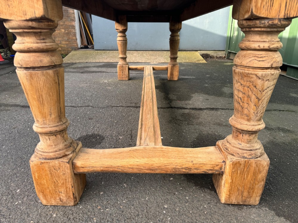 French Bleached Oak Farmhouse Dining Table  View XIII