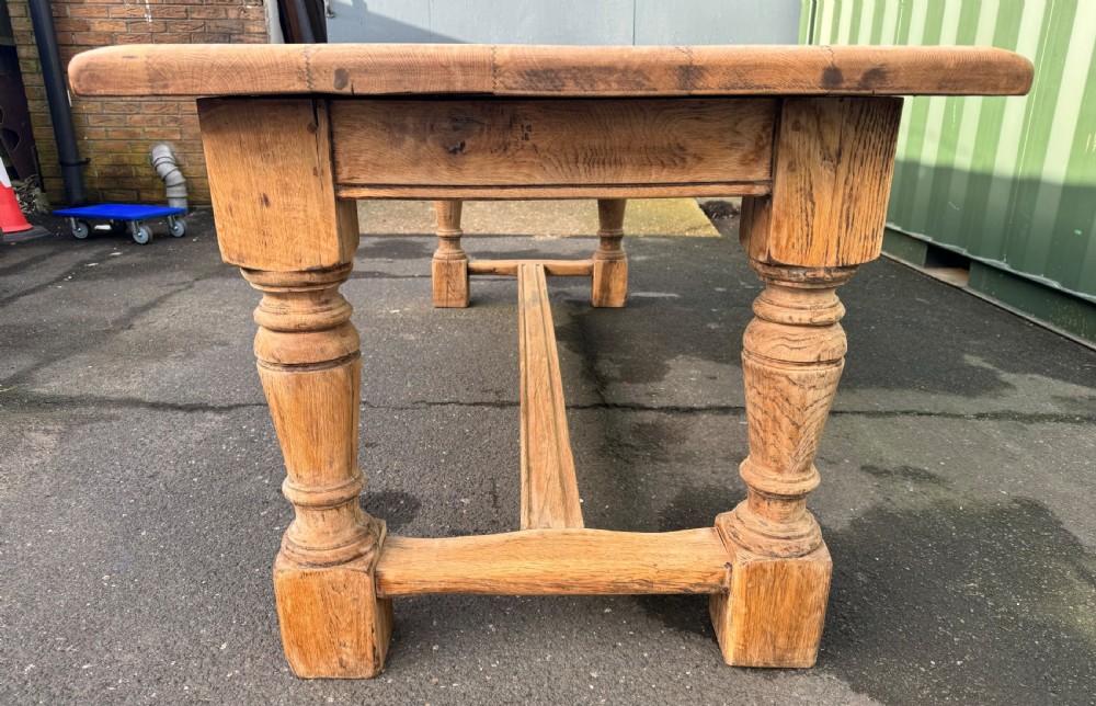French Bleached Oak Farmhouse Dining Table  View XIV