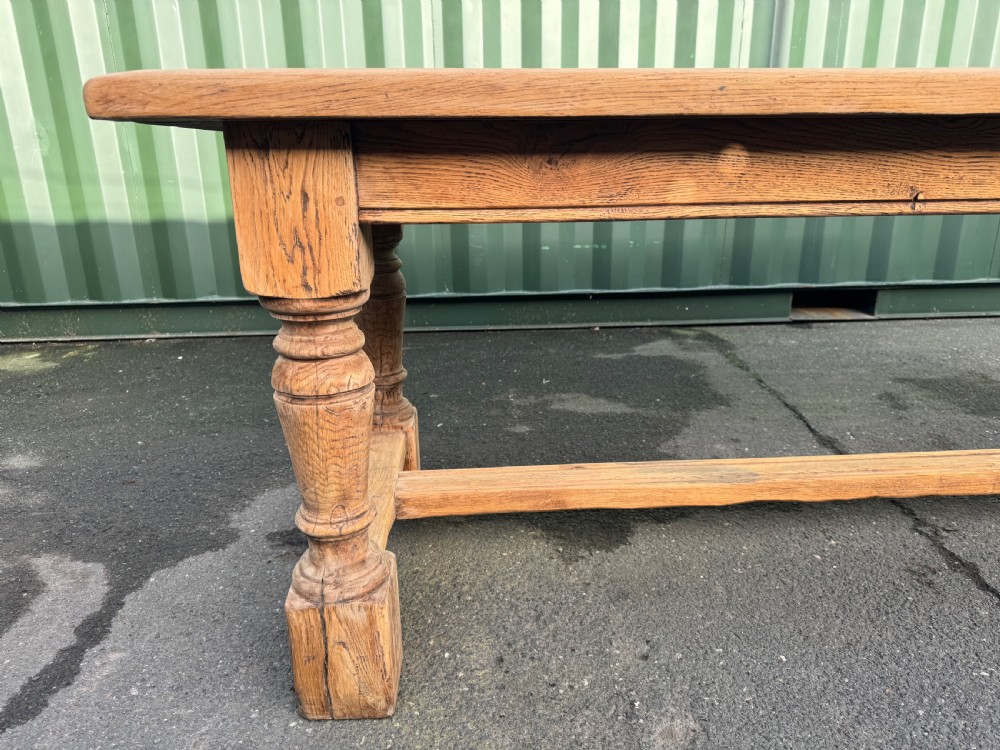 French Bleached Oak Farmhouse Dining Table  View XV