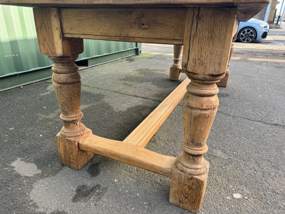 French Bleached Oak Farmhouse Dining Table  View XVI