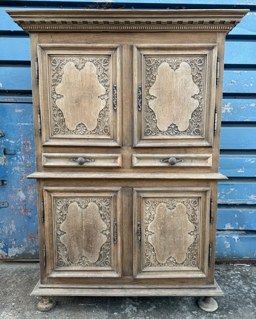 18th C French Normandy Oak Larder Cupboard 