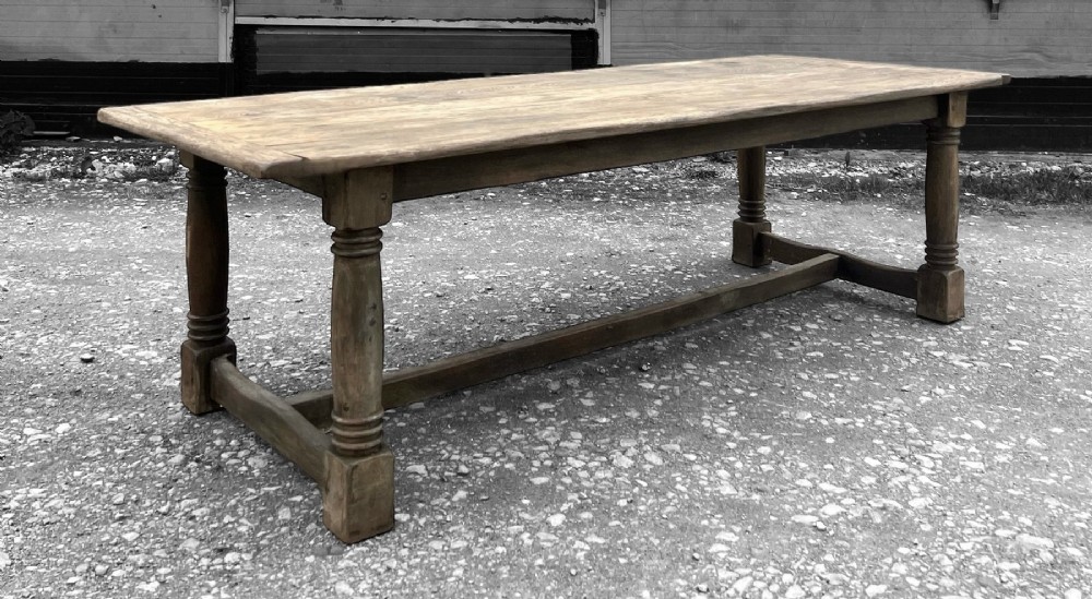 Larger Solid Oak Farmhouse Dining Table 