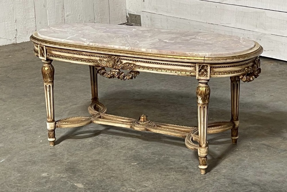 Stylish French Marble Top Coffee Table 