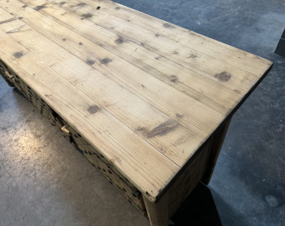 French Bleached Pine Gothic Sideboard  View XVIII
