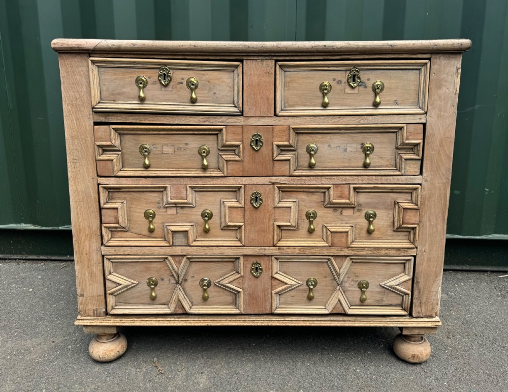 18th Century Bleached Block Front Chest of Drawers