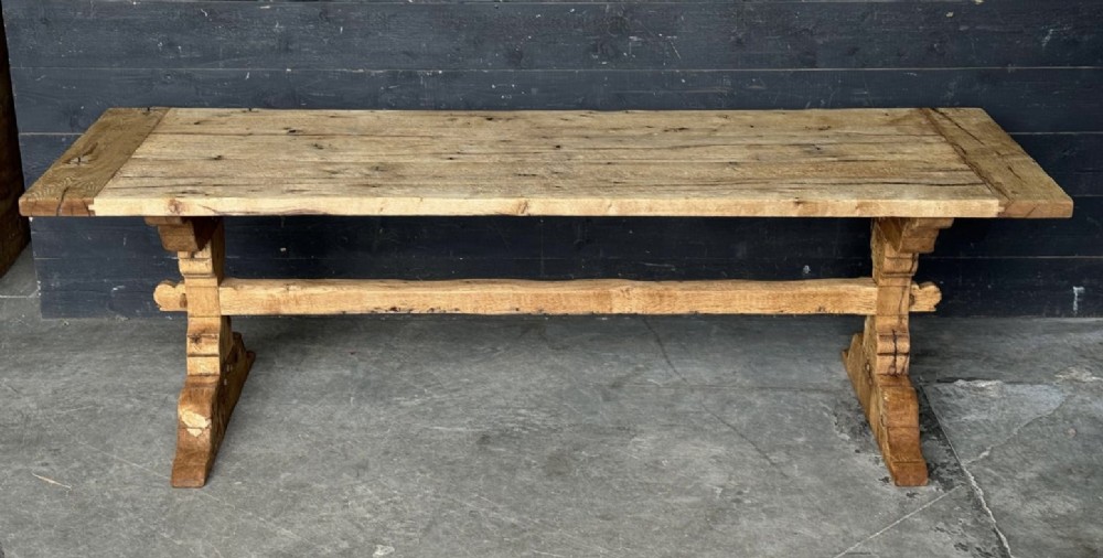 Superb French Oak Farmhouse Dining Table