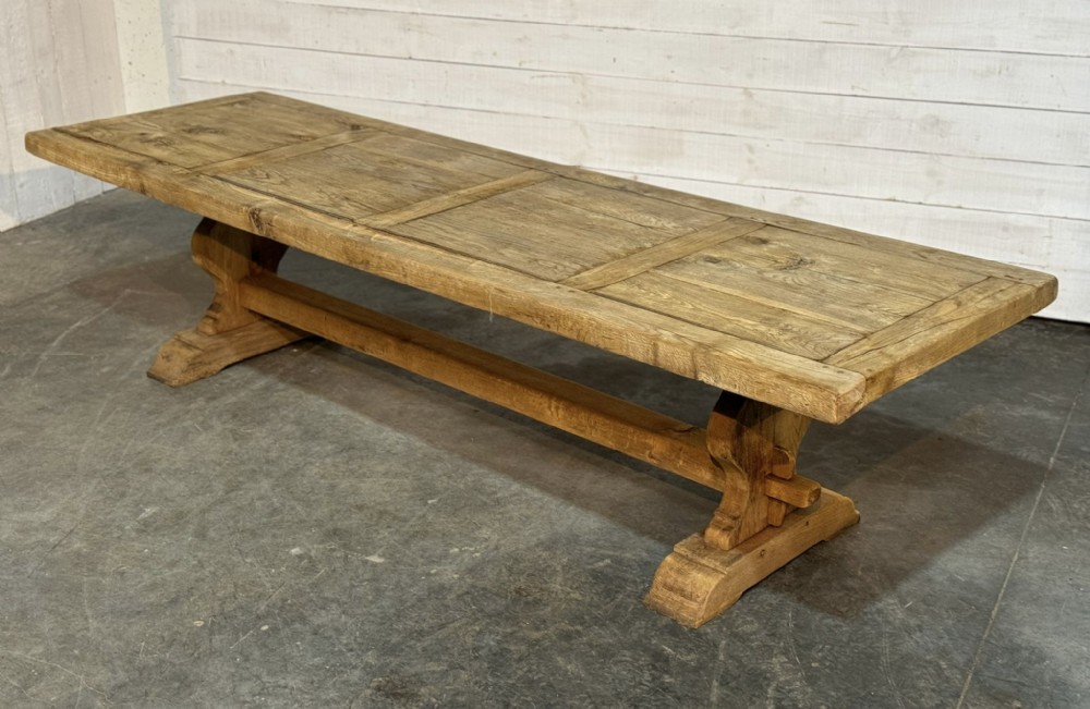 Wonderful Huge French Oak Farmhouse Dining Table 