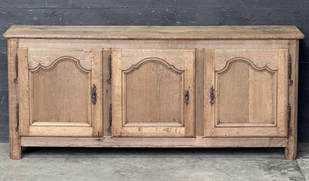 French 19th Century Bleached Oak Sideboard 