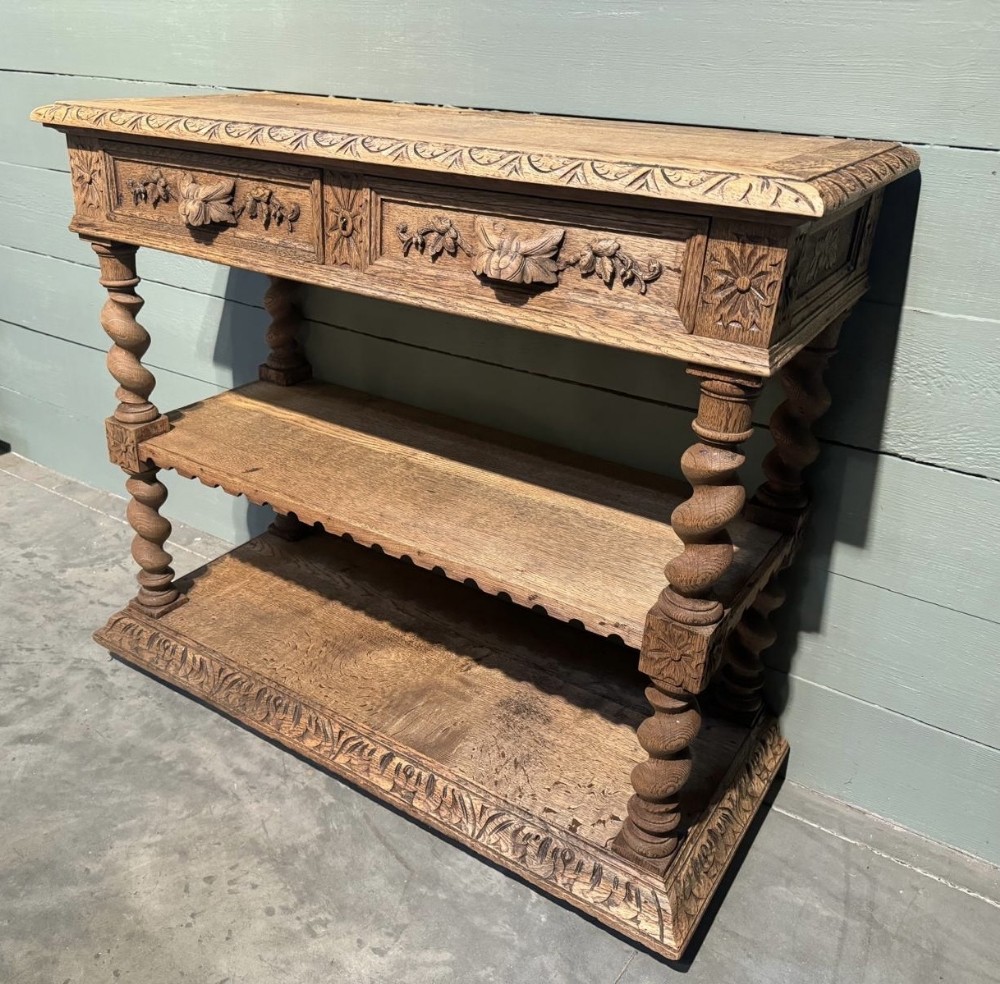 French Carved Oak Buffet 