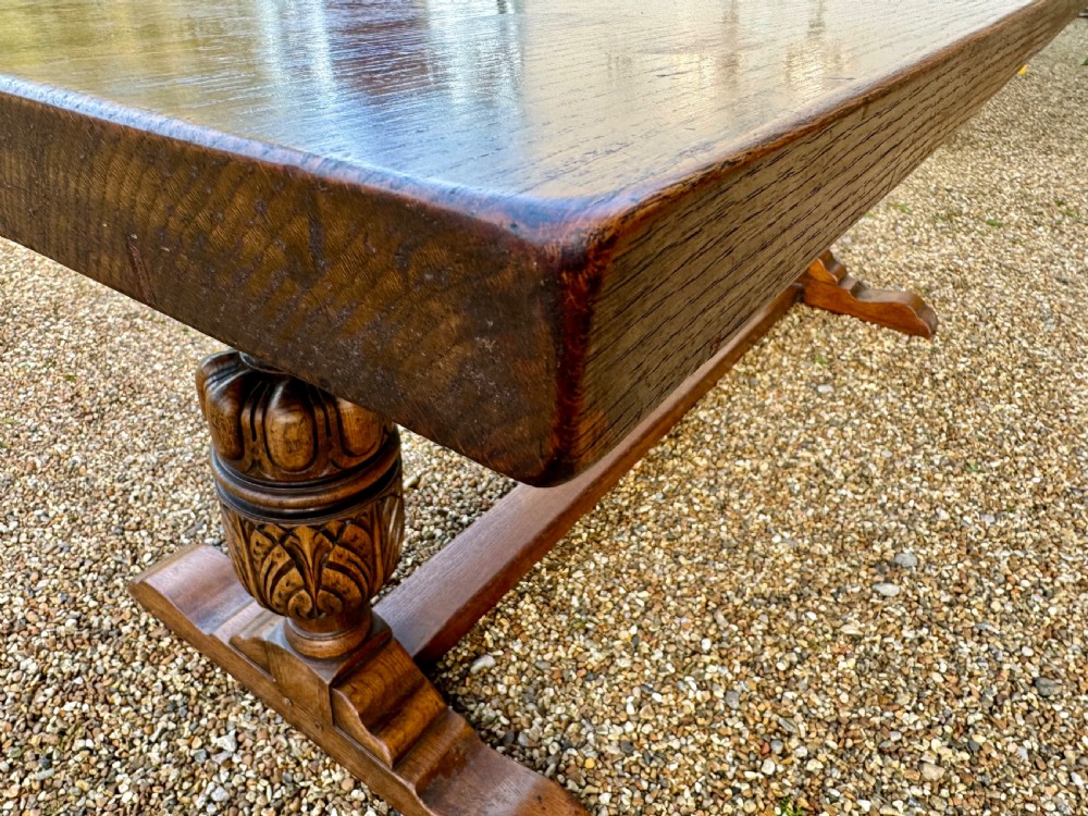 Lovely Oak Farmhouse Refectory Dining Table  View XIV