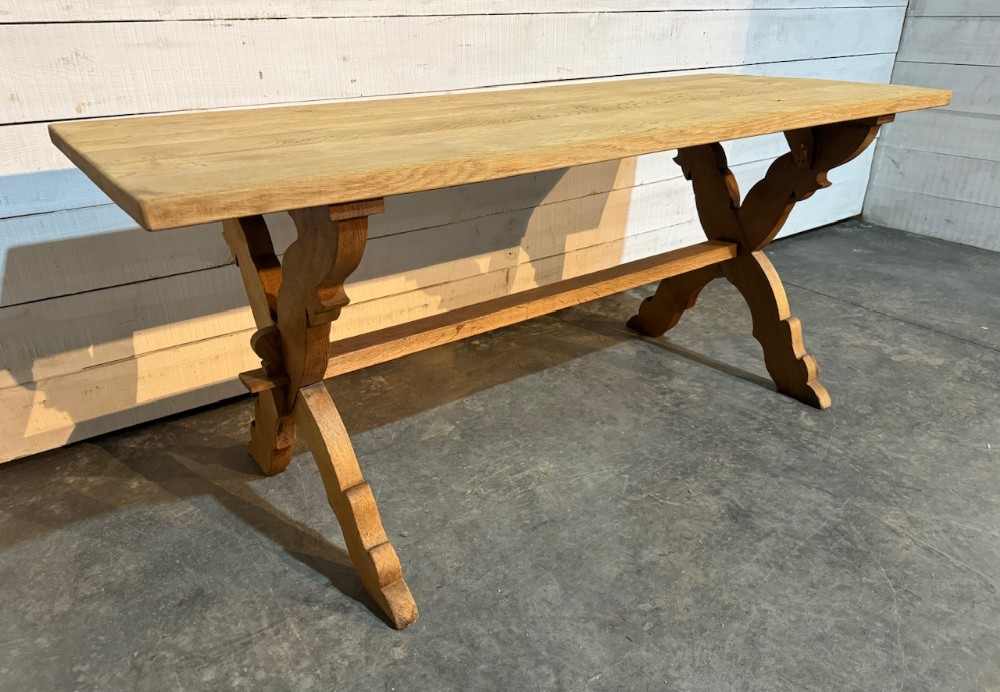 Smaller Oak Farmhouse Dining Table 