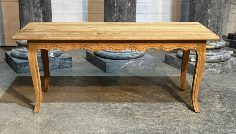Normandy Bleached Oak Farmhouse Dining Table 