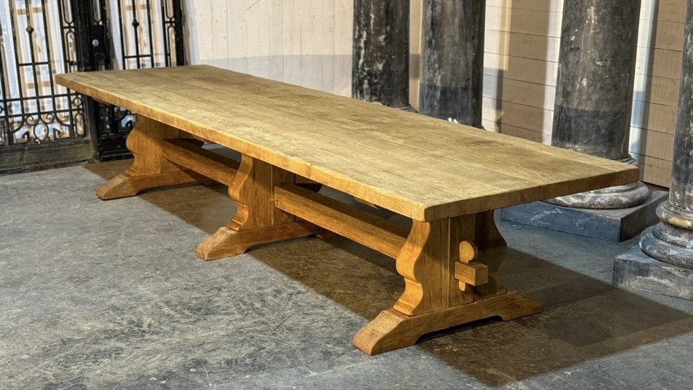 Huge 4 Meter Oak Farmhouse Dining Table 