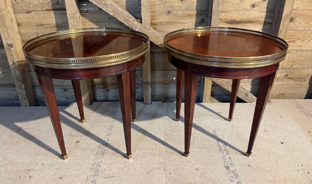Fine Quality Pair Louis XVI Lamp Tables