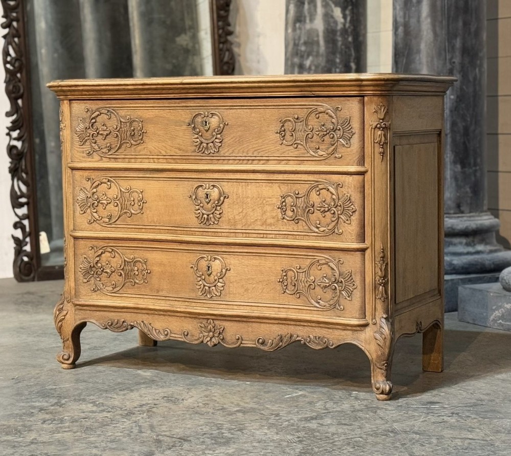 French Bleached Oak Chest Of Drawers 