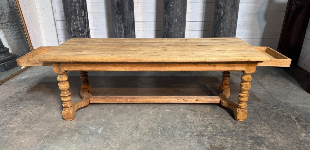 Farmhouse Kitchen Dining Table with 2 Drawers 