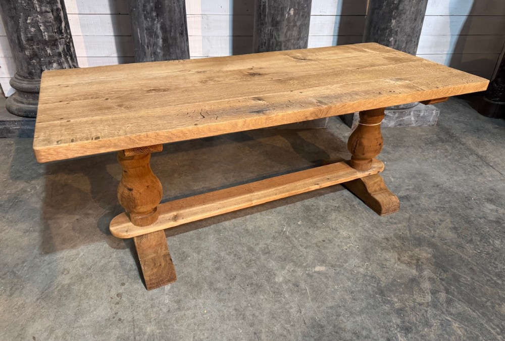 French Oak Farmhouse Dining Table 