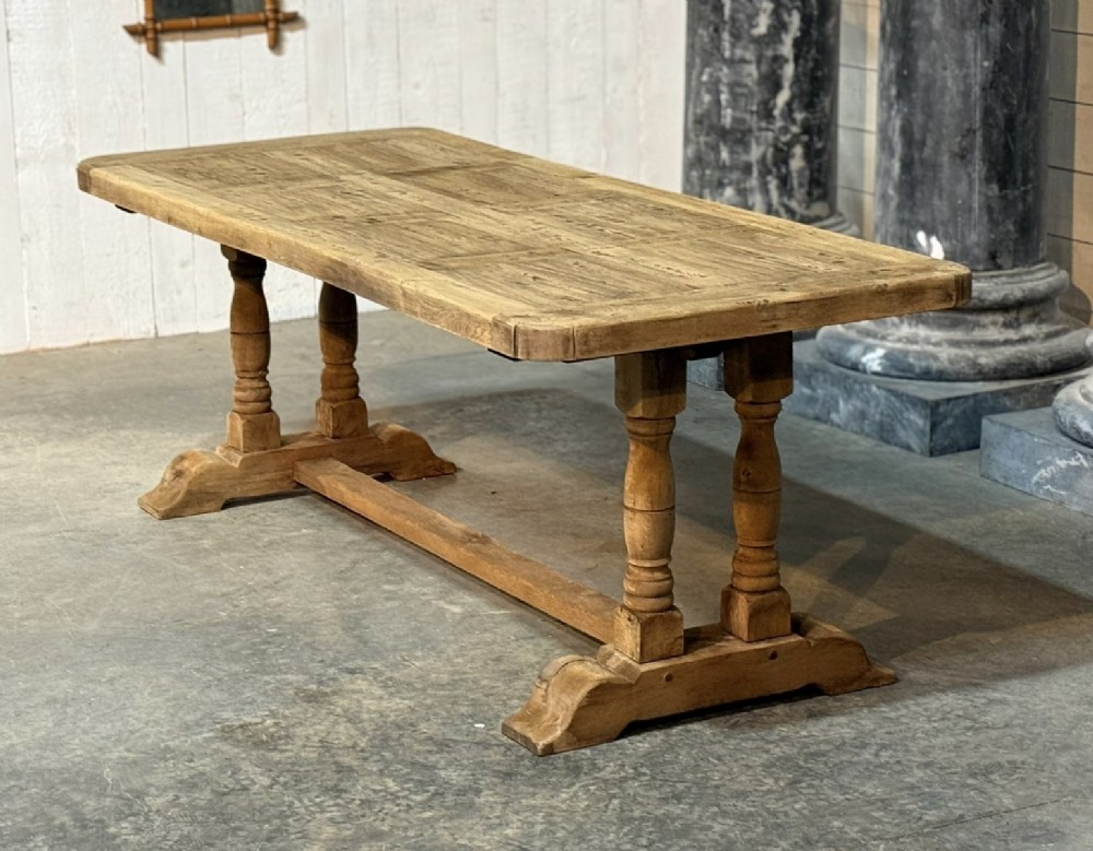 Deep Oak Farmhouse Dining Table