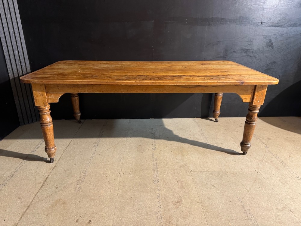 19th Century Pine Farmhouse Dining Table View II